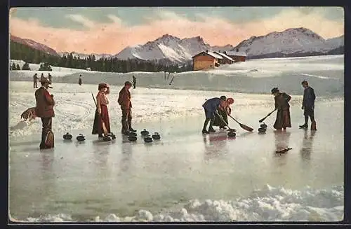 AK Curling auf zugefrorenem See