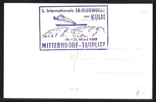 AK Bad Mitterndorf, 5. Intern. Skiflug-Woche 1965 am Kulm, Flugschanze