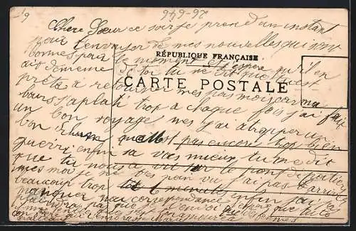 Künstler-AK Philippe Norwins: Tu peux dire blanc..., Mann schreibt an Hauswand