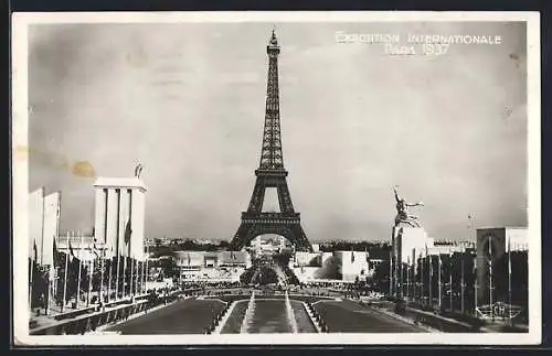 AK Paris, Exposition internationale 1937, Vue d`Ensemble prise du Trocadéro