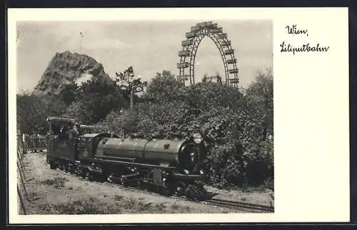 AK Wien, Liliputbahn, Kleinbahn, Riesenrad