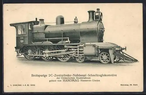 AK Schnellzuglokomotive der Chilenischen Staatsbahnen, No. 555