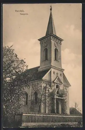 AK Mannersdorf an der Rabnitz, Liebing /Rendek, Templom