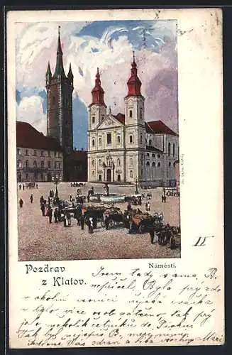 Künstler-AK Klatovy, Namesti