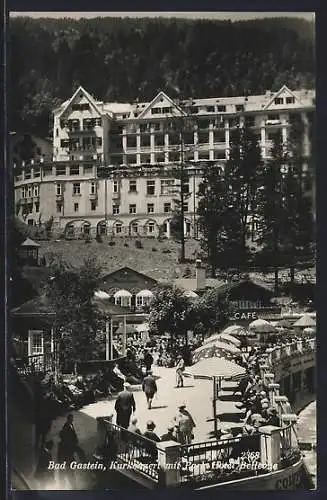 AK Bad Gastein, Kurkonzert mit Park-Hotel Bellevue