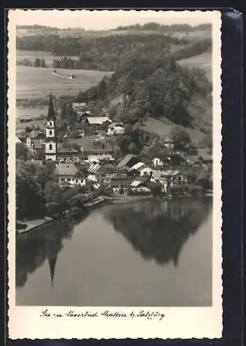 AK Mattsee b. Salzburg, Teilansicht mit Kirche