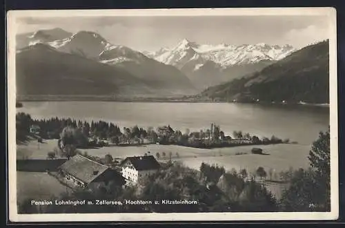 AK Zell am See, Pension Lohninghof m. Zellersee, Hochtenn, Kitzsteinhorn