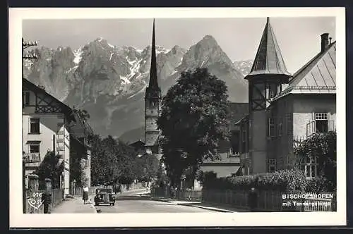 AK Bischofshofen, Strassenpartie mit Tennengebirge