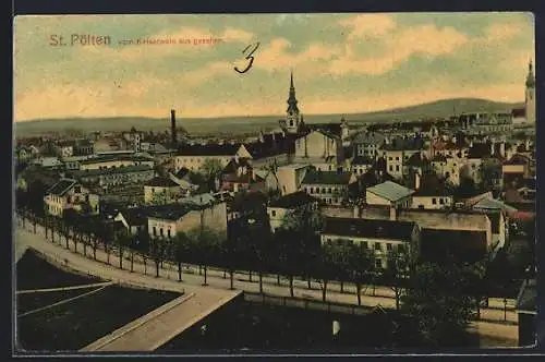 AK St. Pölten, Ortsansicht vom Kaiserwald aus