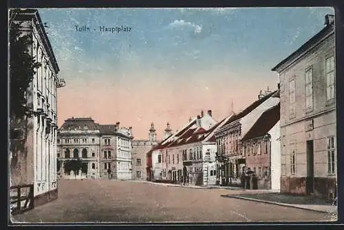 AK Tulln, Hauptplatz mit Blick zur Kirche