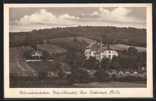 AK Unter-Olberndorf /Schleinbach, Rekonvaleszentenheim aus der Vogelschau