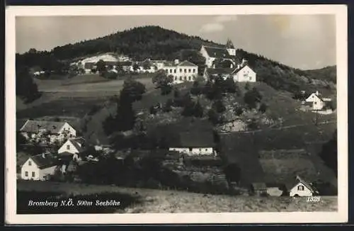 AK Bromberg, Ortsansicht mit Bergblick