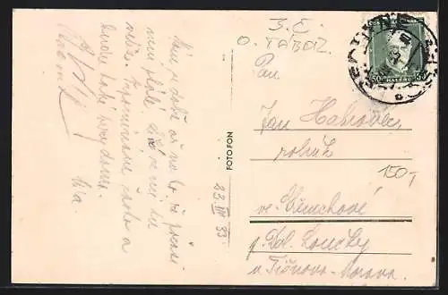 AK Bechyne, Lázne Bechyne, Celkový pohled s mostu