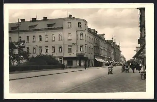 AK Tabor, Strassenpartie mit Geschäften