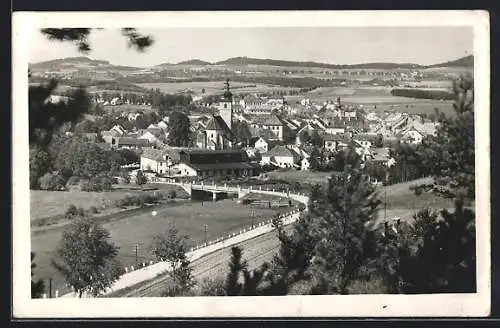 AK Kaplitz, Ortsansicht aus der Vogelschau