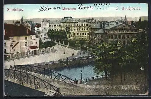 AK Budweis / Ceske Budejovice, Waisenhaus, Museum, Deutsches Haus