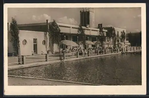 AK Marienbad, Strandbad Gross Sichdichfür