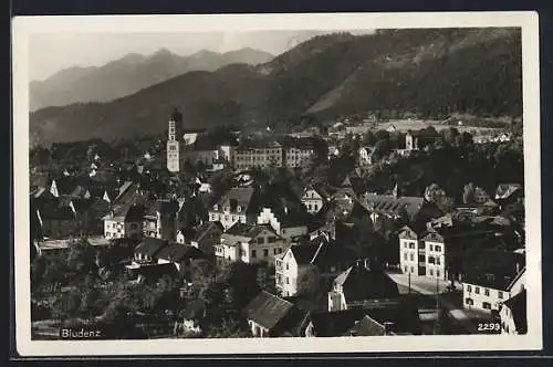 AK Bludenz, Panoramablick aus der Vogelschau