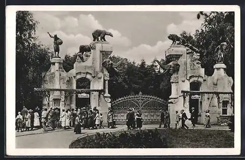 AK Hamburg-Stellingen, Carl Hagenbeck`s Tierpark: Haupteingang