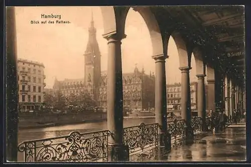 AK Hamburg, Blick auf das Rathaus