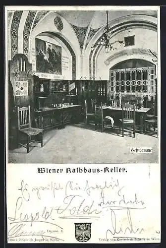 AK Wien, Schwemme im Restaurant Rathauskeller