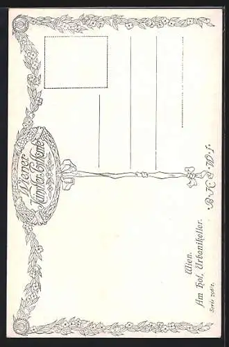 Künstler-AK Wien, Am Hof, Gasthaus Urbanikeller