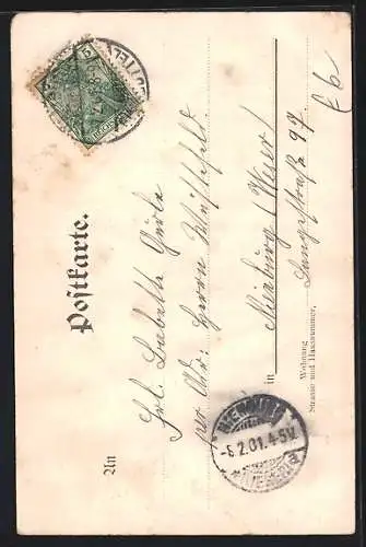 AK Hamburg, Brooksbrücke mit Passanten