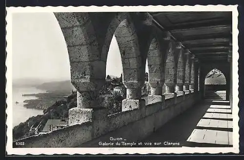 AK Glion, Galerie du Temple et vue sur Clarens