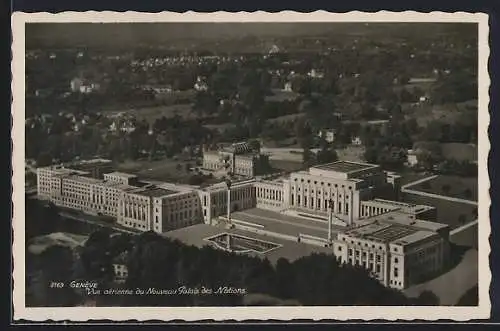 AK Genève, Vue aérienne du Nouveau Palais des Nations