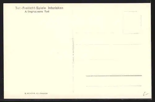 AK Interlaken, Tell-Freilicht-Spiele, Attinghausens Tod