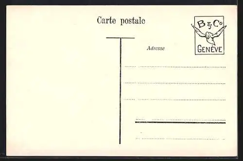 AK Genève, La rade et le Mont-Blanc