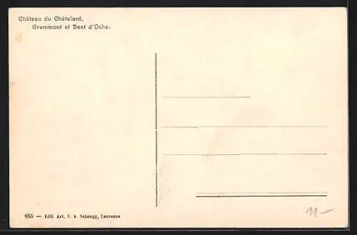 AK Montreux, Château du Châtelard, Grammont et Dent d`Oche