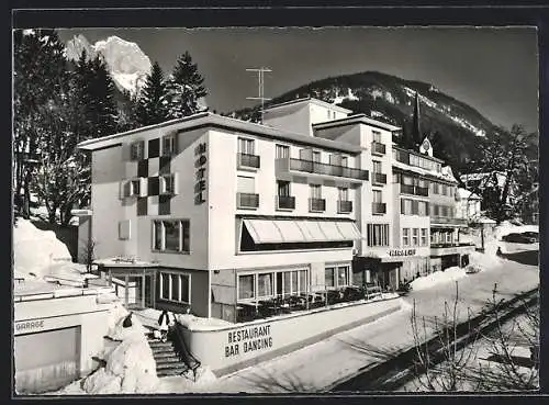 AK Obertoggenburg, Hotel Hirschen im Schnee