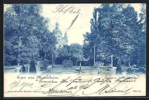 AK Mannheim, Partie a. d. Stadtpark