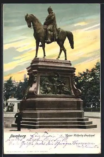 AK Hamburg, Kaiser Wilhelm Denkmal