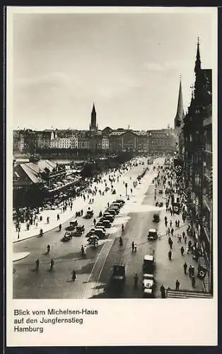 AK Hamburg-Neustadt, Blick vom Michelsen-Haus auf den Jungfernstieg