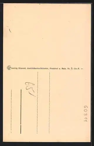 Künstler-AK Frankfurt a. M., Nürnberger Hof mit Passanten