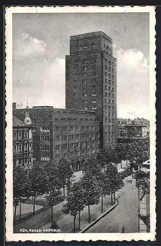 AK Köln, Strasse am Hansa-Hochhaus