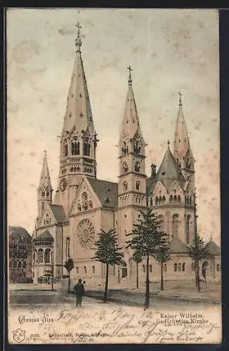 AK Berlin-Charlottenburg, Blick auf die Kaiser Wilhelm-Gedächtniss-Kirche