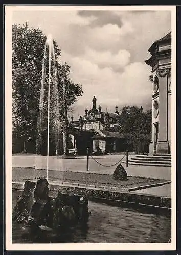 AK Fulda, Blick von der Orangerie aufs Paulustor