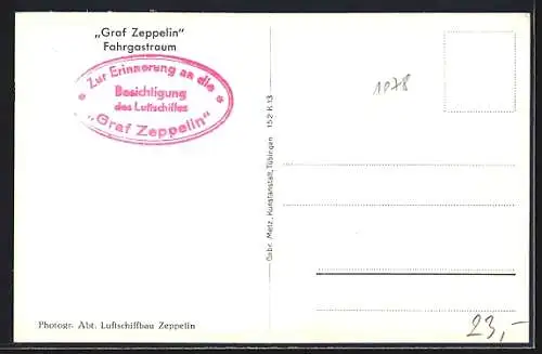 AK Fahrgastraum im Graf Zeppelin