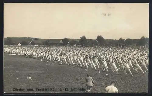 AK Rüti, Zürcher kant. Turnfest 1920, Massen-Turnszene