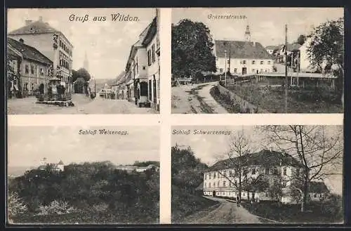 AK Wildon, Schloss Weisenegg, Schloss Schwarzenegg, Grazerstrasse