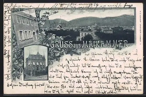 AK Maikammer, Geburtshaus von General Hartmann, Panorama