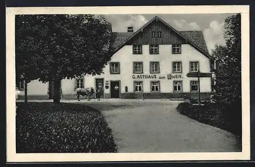 AK Rüttehof, Gasthaus zum Löwen, Bes. O. Flum-Hierholzer, Auffahrt zum Restaurant