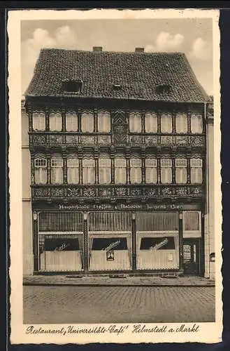 AK Helmstedt a. Markt, Restaurant Universitäts-Café v. Erich Laes