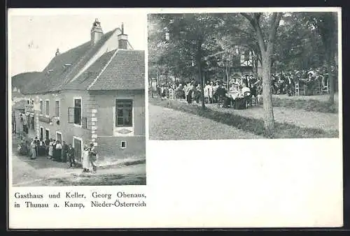 AK Thunau a. Kamp, Gasthaus und Keller Georg Obenaus