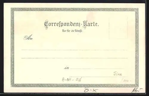 Lithographie Rattenberg / Inn, Kaisergebirge, Stadtplatz, Tunnel