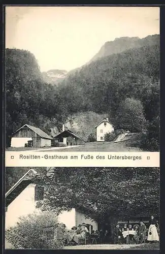 AK Grödig, Rositten-Gasthaus am Fusse des Unterberges