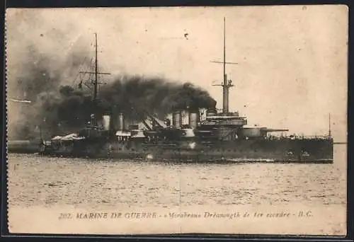 AK Kriegsschiff Mirabeau, Dréagnought de 1ste Escadre